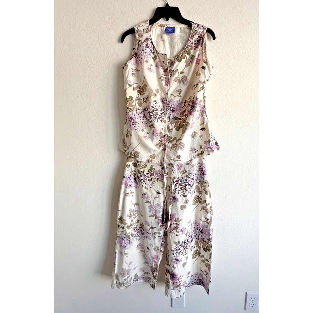 Pine Cone Hill Fine Linens Floral Cotton Pajama Set  SZ S